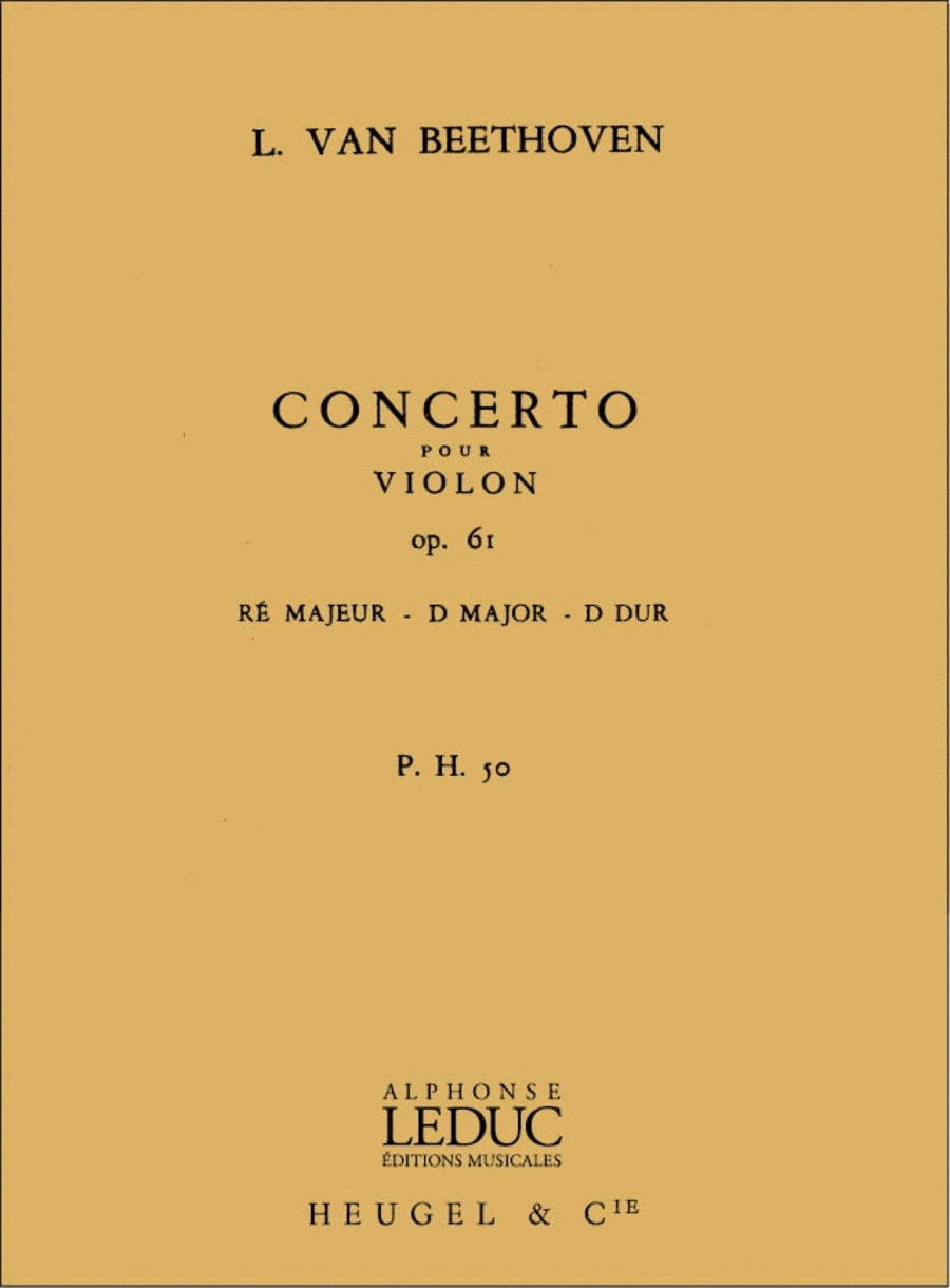 Beethoven Violin Concerto Op 61 In D Major Ph50 Orchestra Score Orchestra scores gallery preview page 1