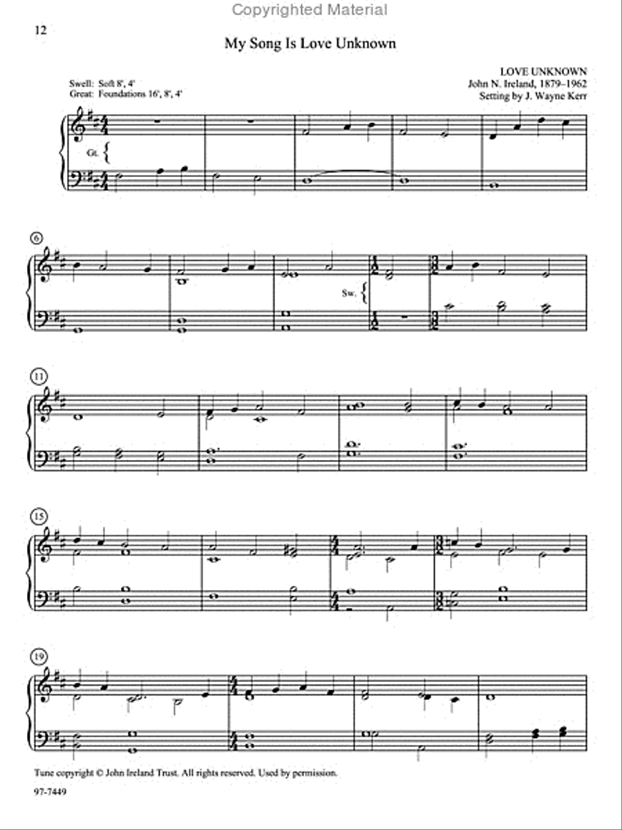 Throughout These Forty Days Organ scores gallery preview page 7