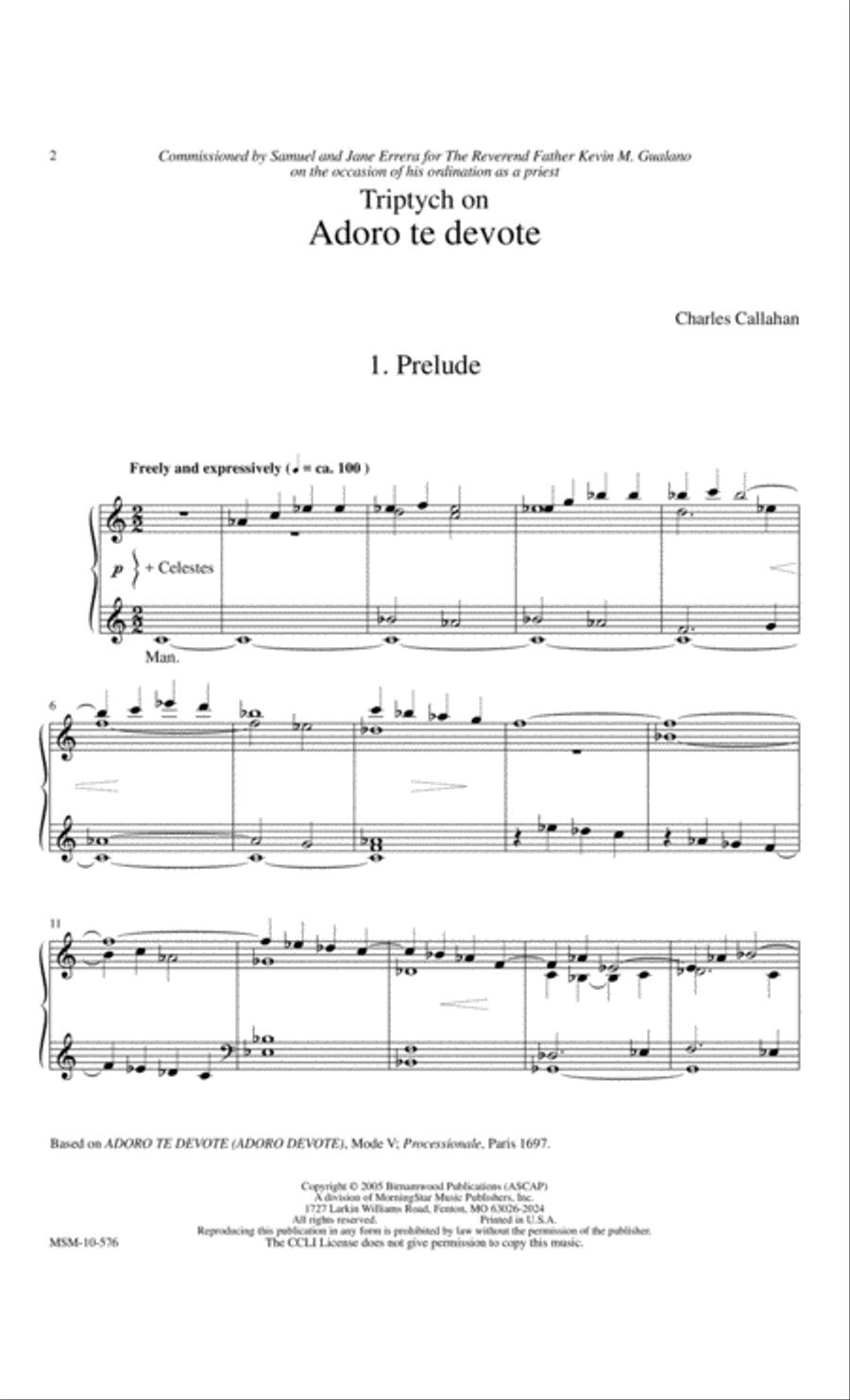 Triptych on Adoro te devote Organ scores gallery preview page 2