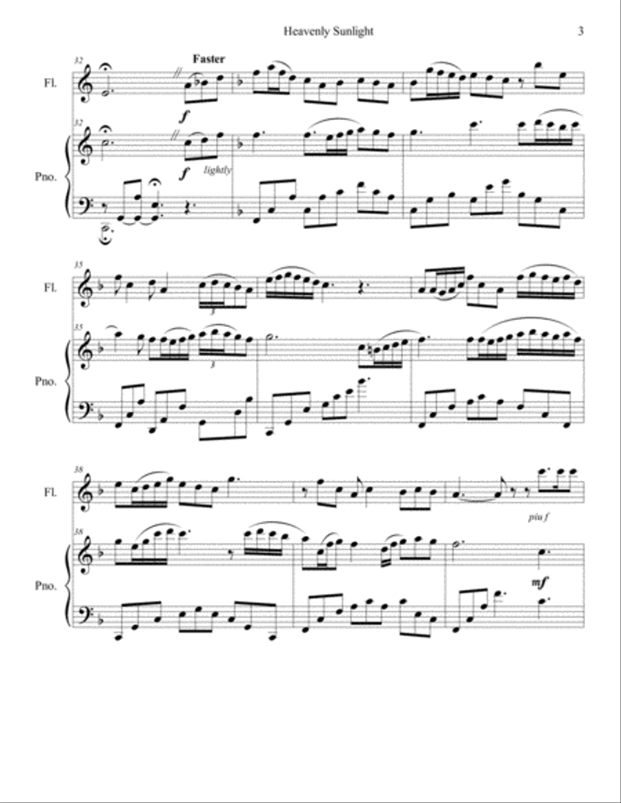 Heavenly Sunlight Heavenly Sunlight Flute Solo scores gallery preview page 3