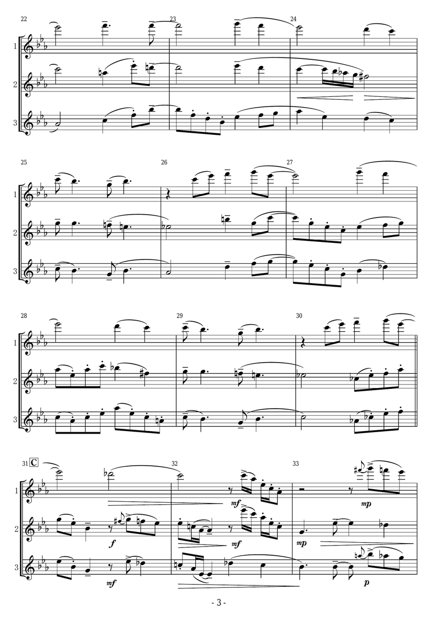 Bridge Over Troubled Water Bridge Over Troubled Water Woodwind Trio scores gallery preview page 3
