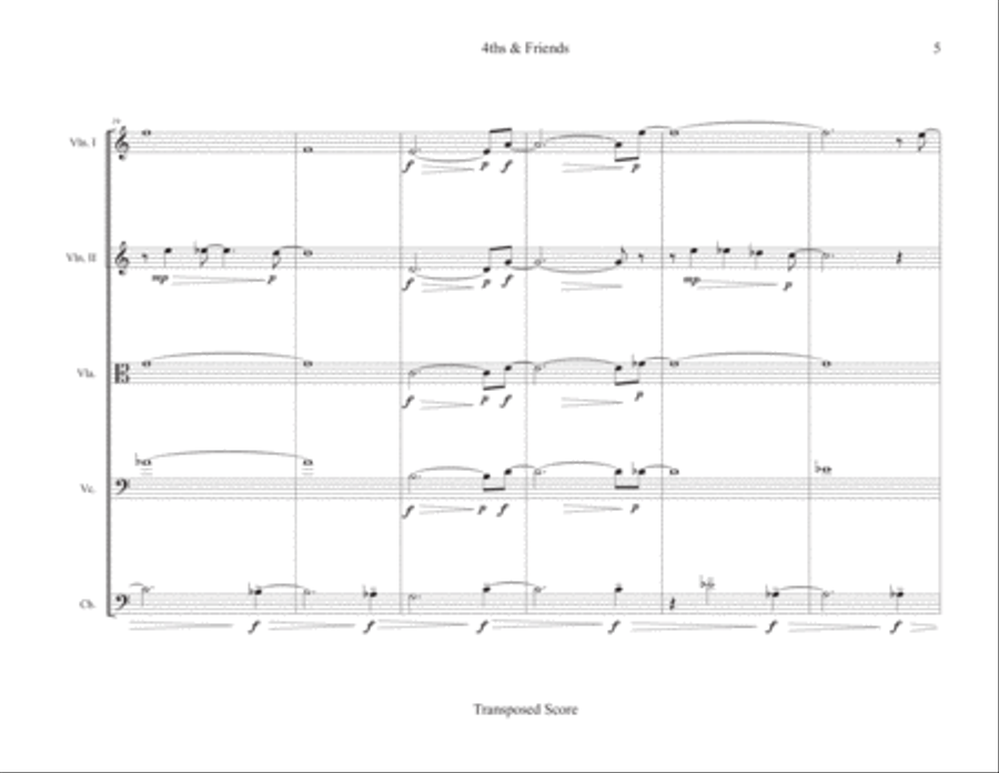 4ths & Friends (Score & Parts) String Orchestra scores gallery preview page 5