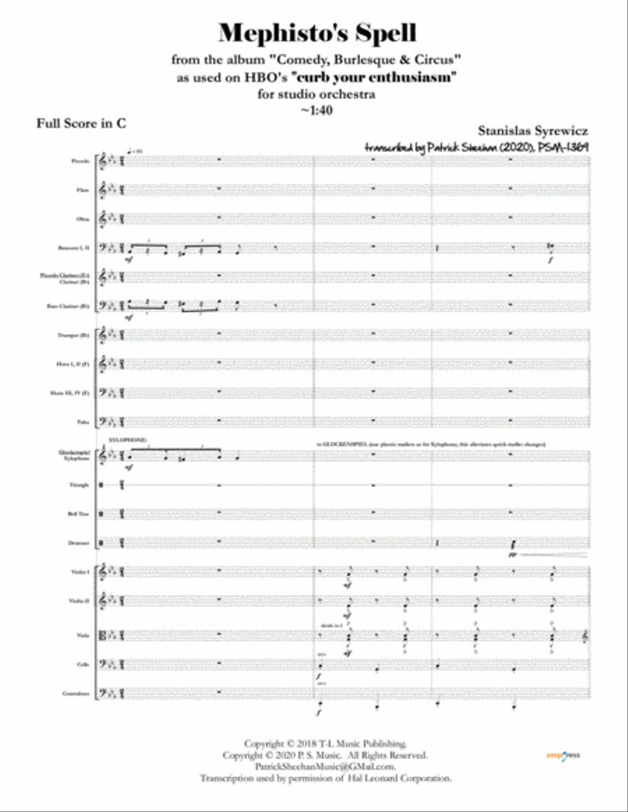 Eskimo Lumber Full Orchestra scores gallery preview page 1