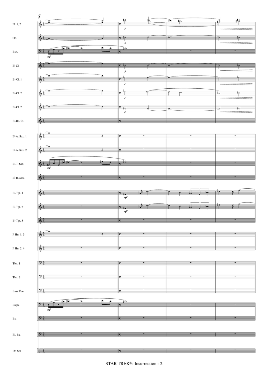 Star Trek(R) Insurrection Concert Band scores gallery preview page 4