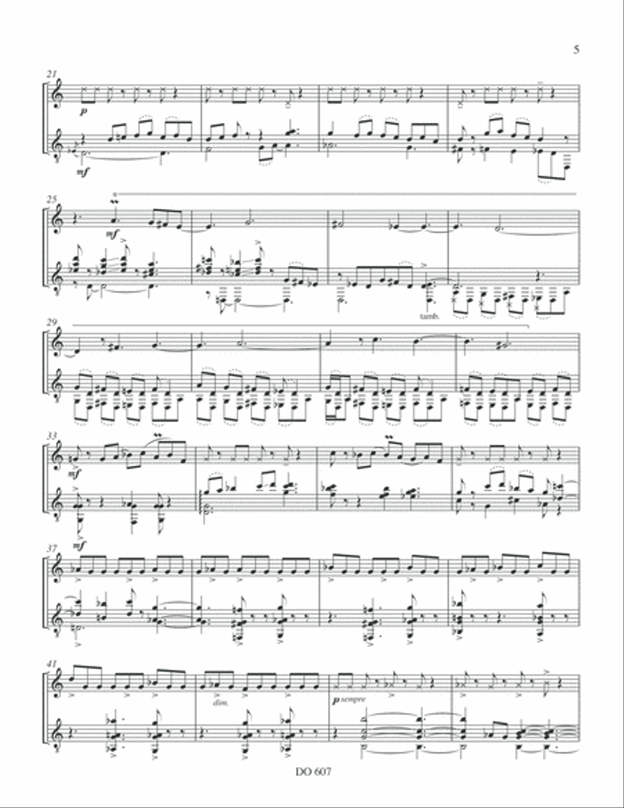 Quatre légendes (fl. / guit.) Flute scores gallery preview page 5