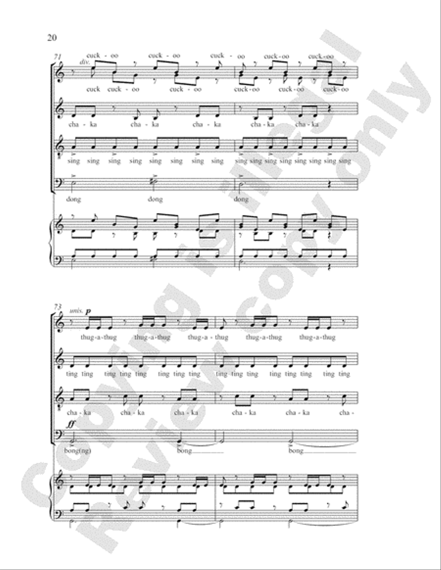 Time Pieces: 4. Clocks 4-Part scores gallery preview page 40