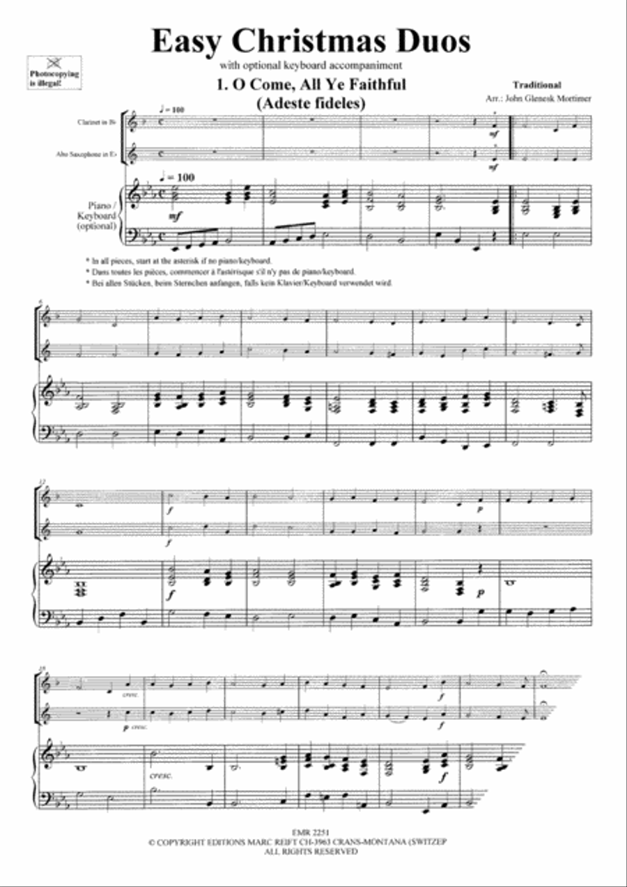 Easy Christmas Duos Woodwind Ensemble scores gallery preview page 3