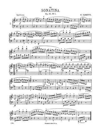 Book cover for Sonatina In C Major, Op. 36, No. 1