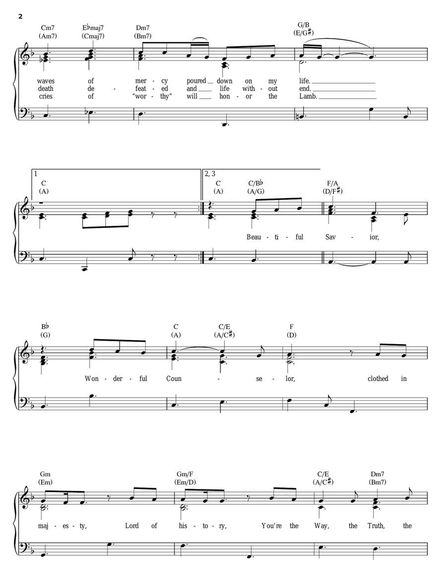 Beautiful Savior (All My Days) Acoustic Guitar scores gallery preview page 2