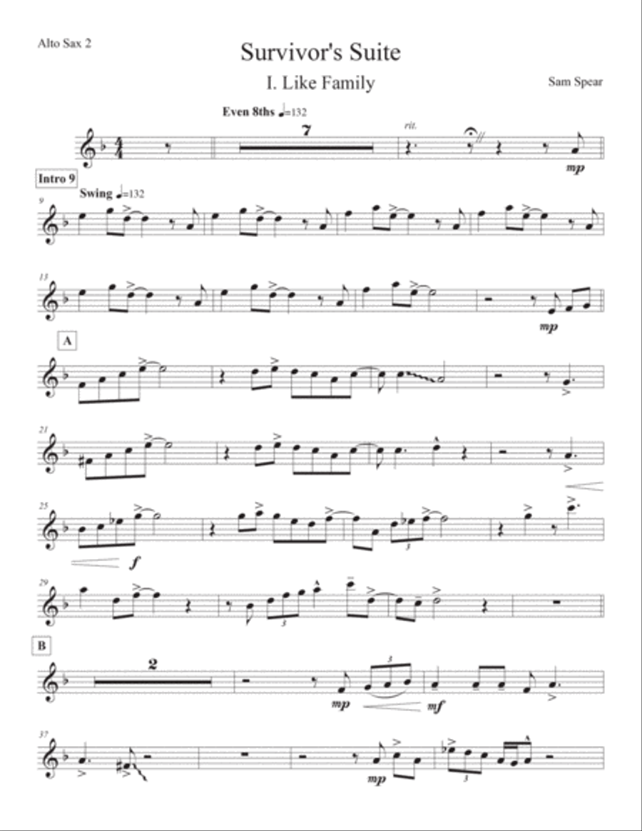 Survivor's Suite (Full) Jazz Ensemble scores gallery preview page 5