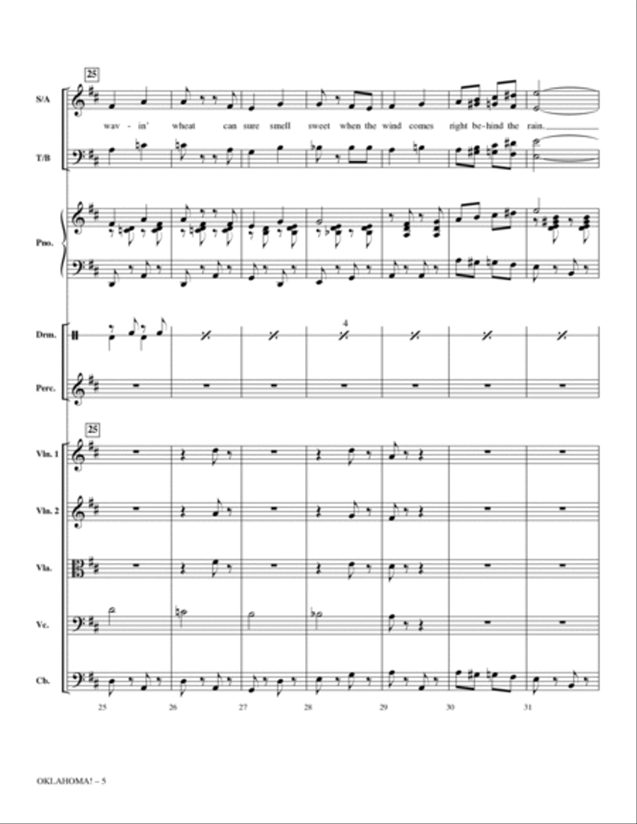 Oklahoma! (Medley) (arr. John Leavitt) - Full Score Choir scores gallery preview page 5