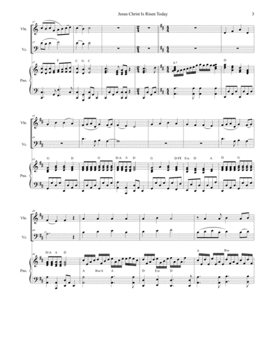 Jesus Christ Is Risen Today (Duet for Violin and Cello) image number null