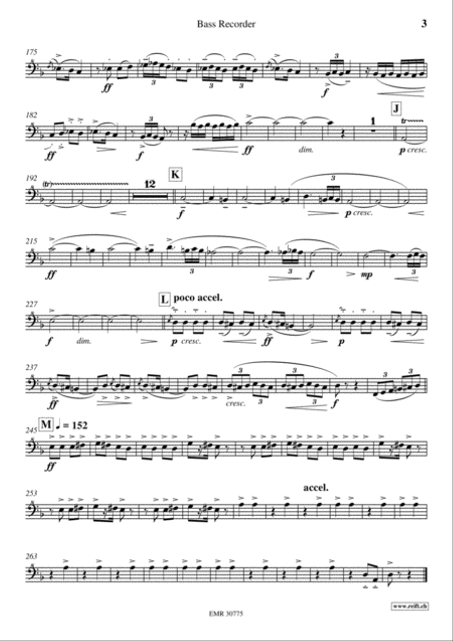 Ritual Fire Dance Bass Recorder scores gallery preview page 4