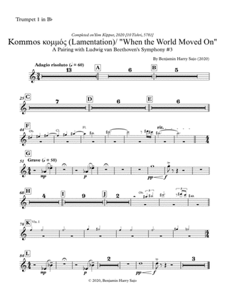 Kommos (Lamentation) / "When the World Moved On" - Trumpet 1 in Bb