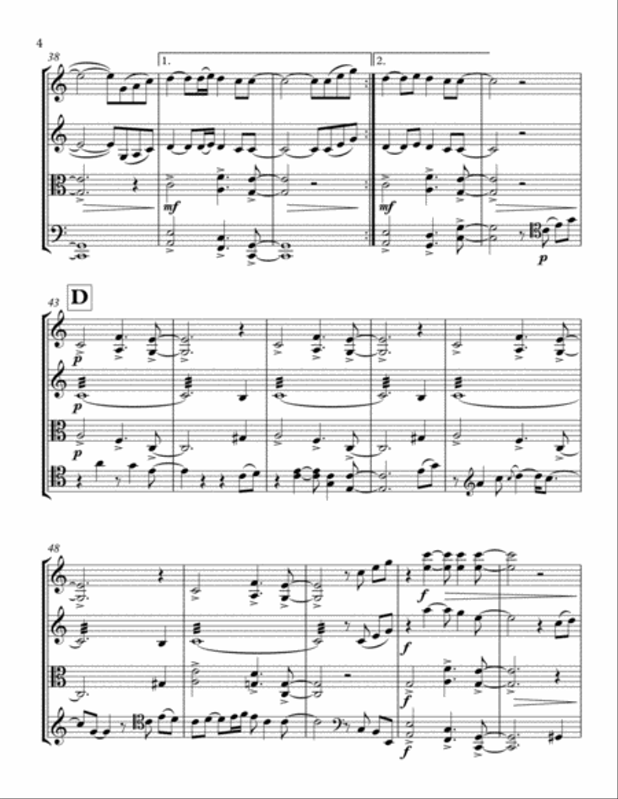 Stay With Me String Quartet scores gallery preview page 5