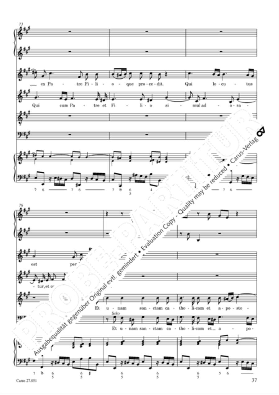 Missa in A Major 4-Part scores gallery preview page 38