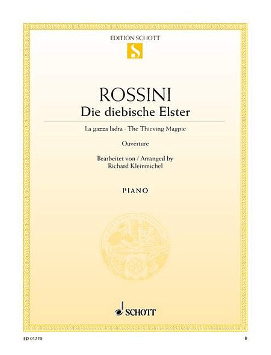 Die diebische Elster Overture Piano Solo scores gallery preview page 1