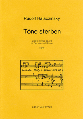 Töne sterben op. 32 (1965) -Liederzyklus für Sopran und Klavier nach Gedichten von Paul Arnim Brehme- (im memoriam Karl Amadeus Hartmann)
