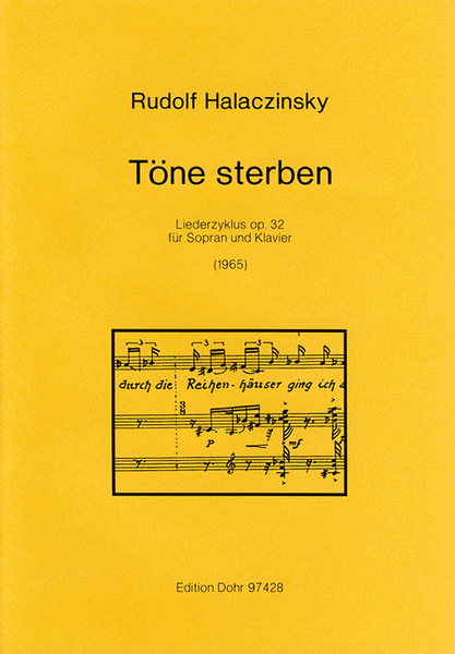 Töne sterben op. 32 (1965) -Liederzyklus für Sopran und Klavier nach Gedichten von Paul Arnim Brehme- (im memoriam Karl Amadeus Hartmann)