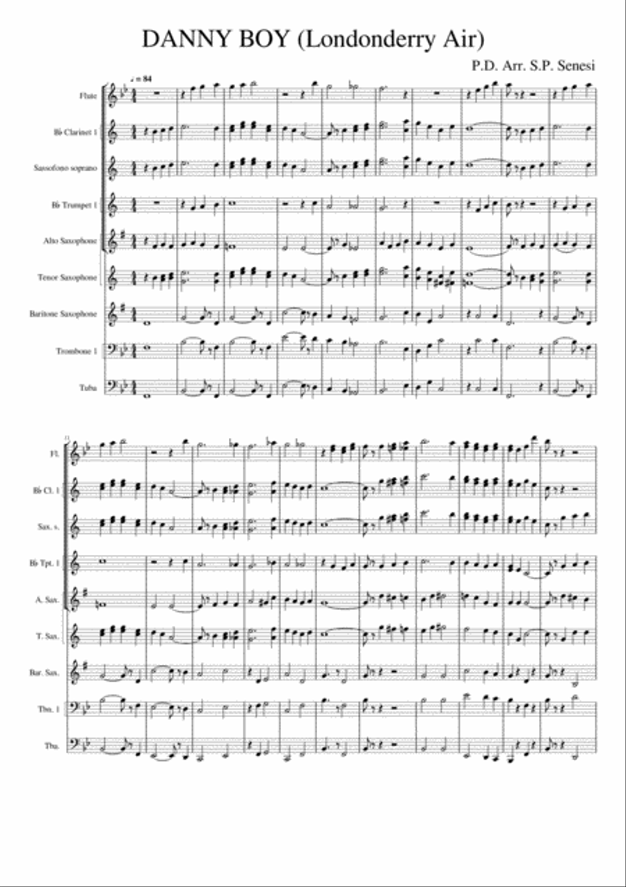 Danny Boy (Londonderry Air) Chamber Orchestra scores gallery preview page 1