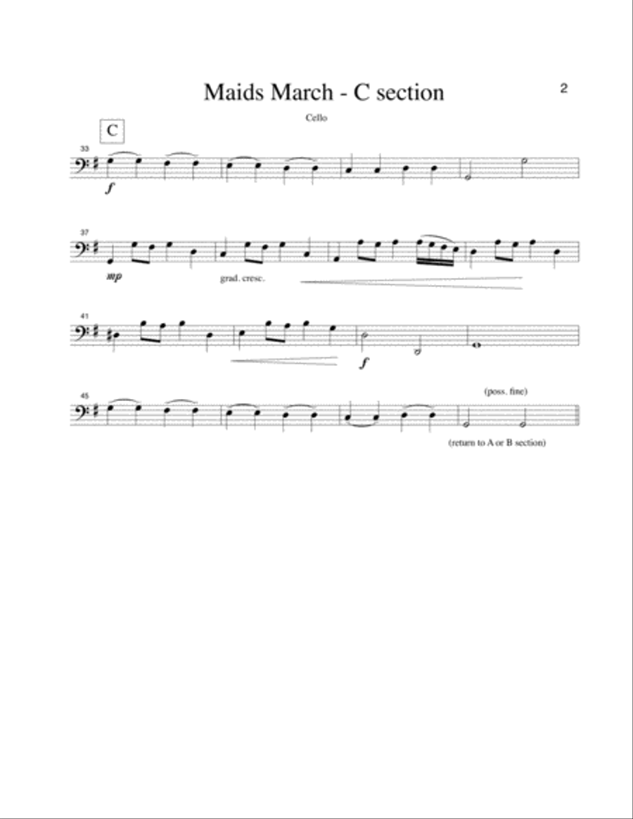 Maids March in the style of Purcell - with trumpet Obligado Brass Ensemble scores gallery preview page 4