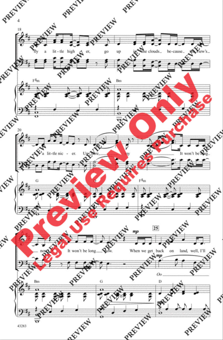 Clouds - SoundTrax CD (CD only) Choir scores gallery preview page 4