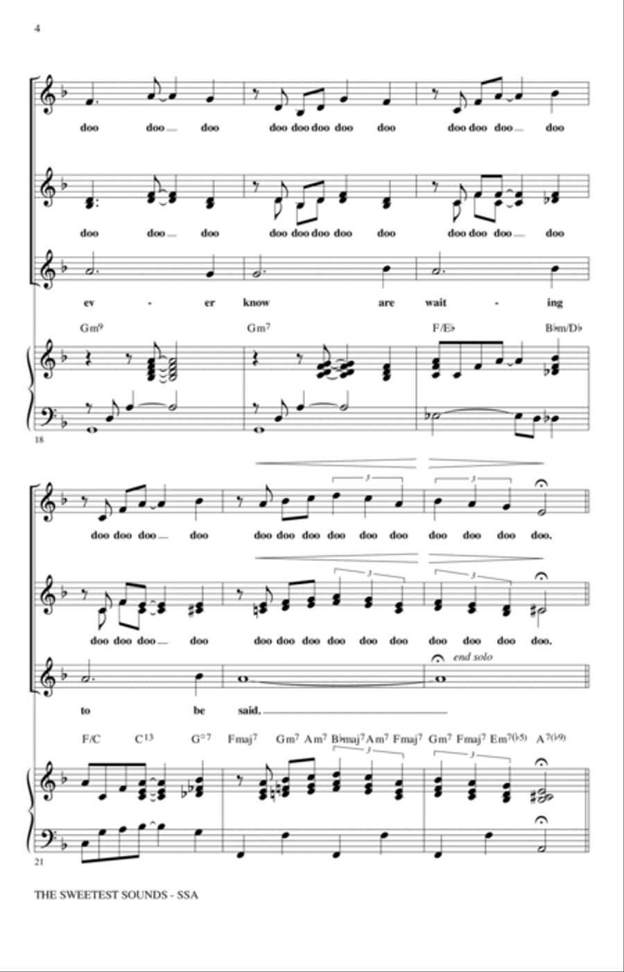 The Sweetest Sounds (from Cinderella) (arr. Mark Brymer) SSA scores gallery preview page 3