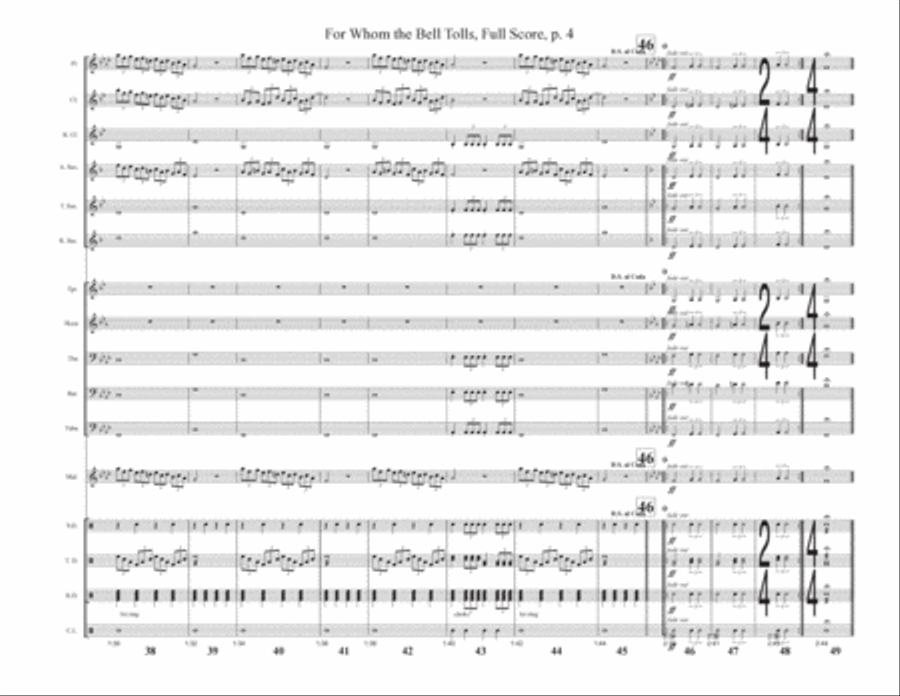 For Whom The Bell Tolls Marching Band scores gallery preview page 4
