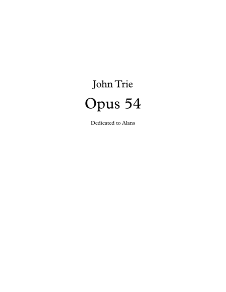 Opus 54 - Dedicated to Alans String Orchestra scores gallery preview page 1