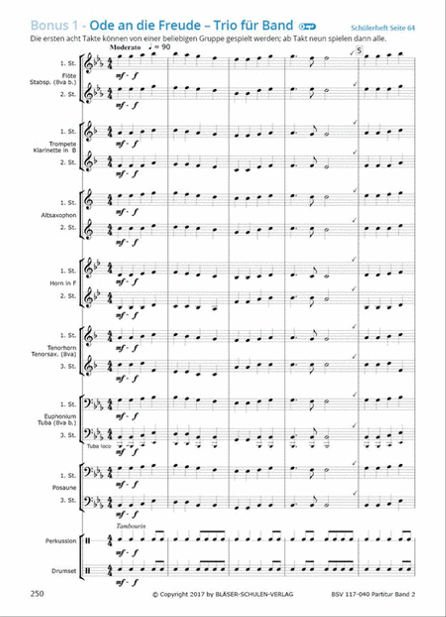Gemeinsam Lernen und Spielen Band 2 Concert Band scores gallery preview page 8