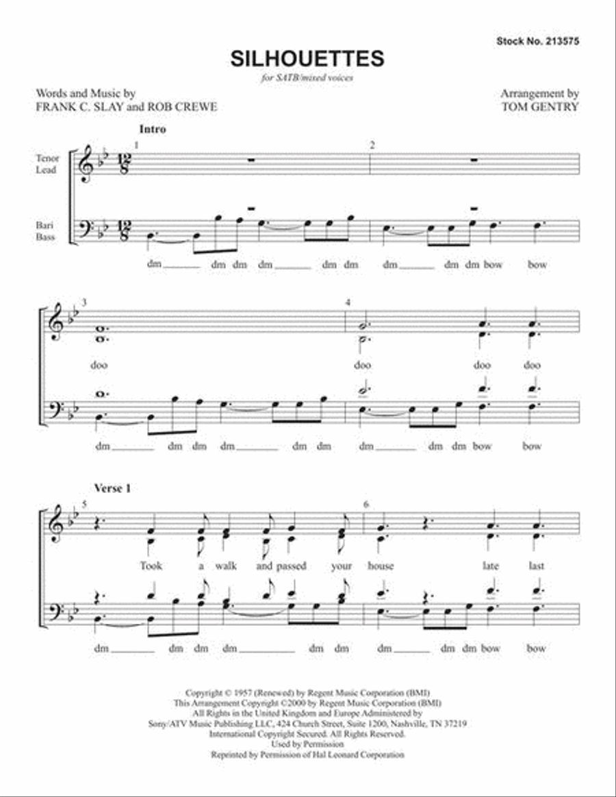Silhouettes 4-Part scores gallery preview page 3