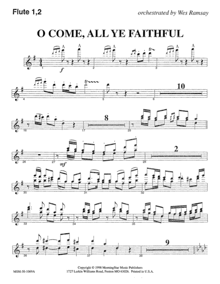 Oh, Come, All Ye Faithful (Downloadable Instrumental Parts)