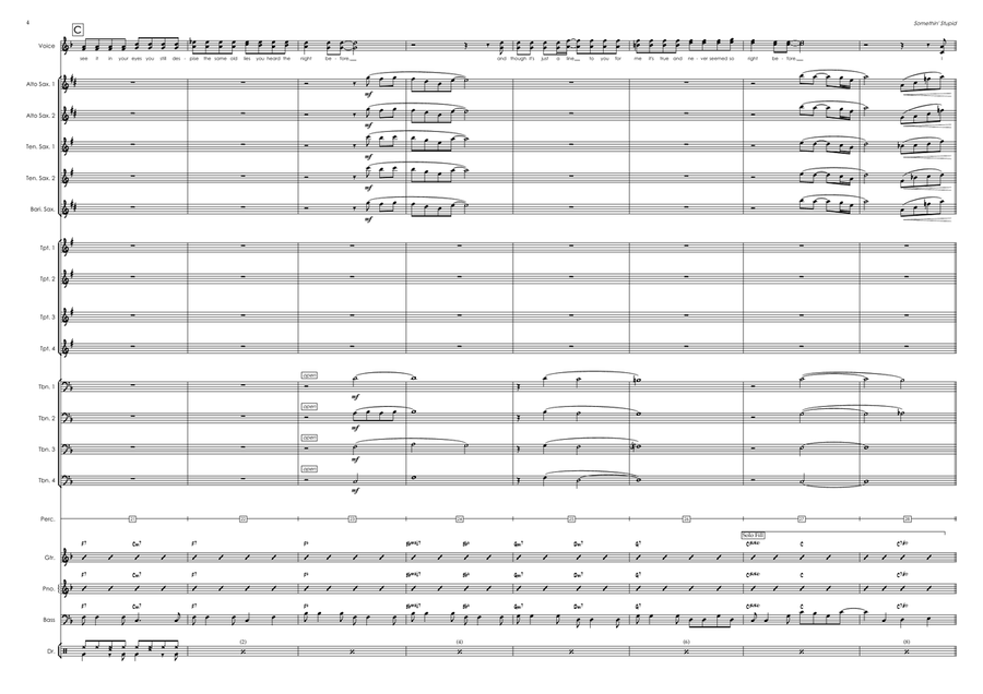 Somethin' Stupid Jazz Ensemble scores gallery preview page 4