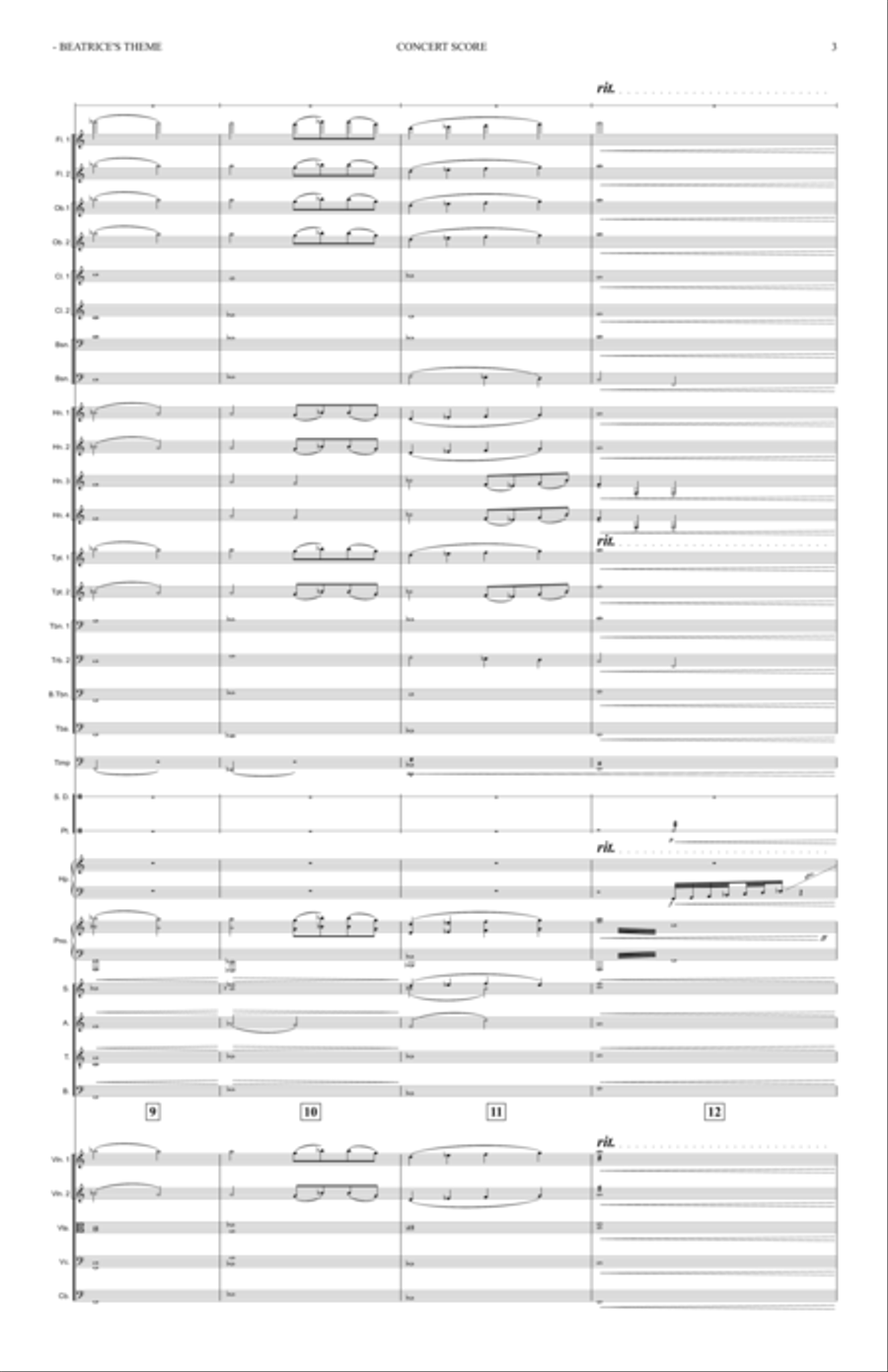 Beatrice's Theme Full Orchestra scores gallery preview page 6