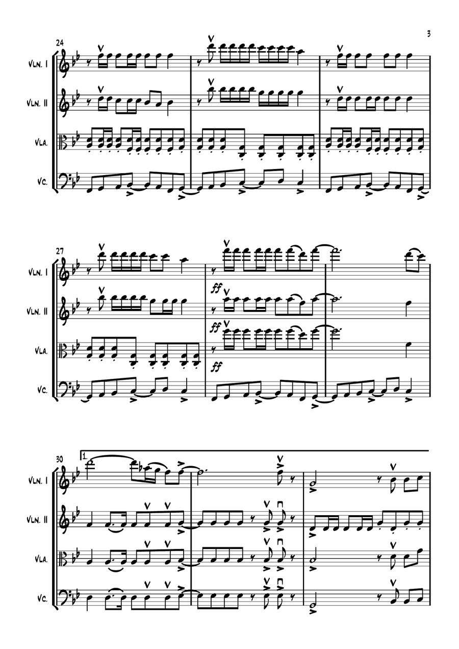 I Believe In A Thing Called Love String Quartet scores gallery preview page 3