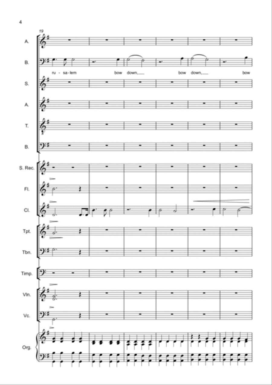 Cantata 2 mov V O' Jerusalem Choir scores gallery preview page 4