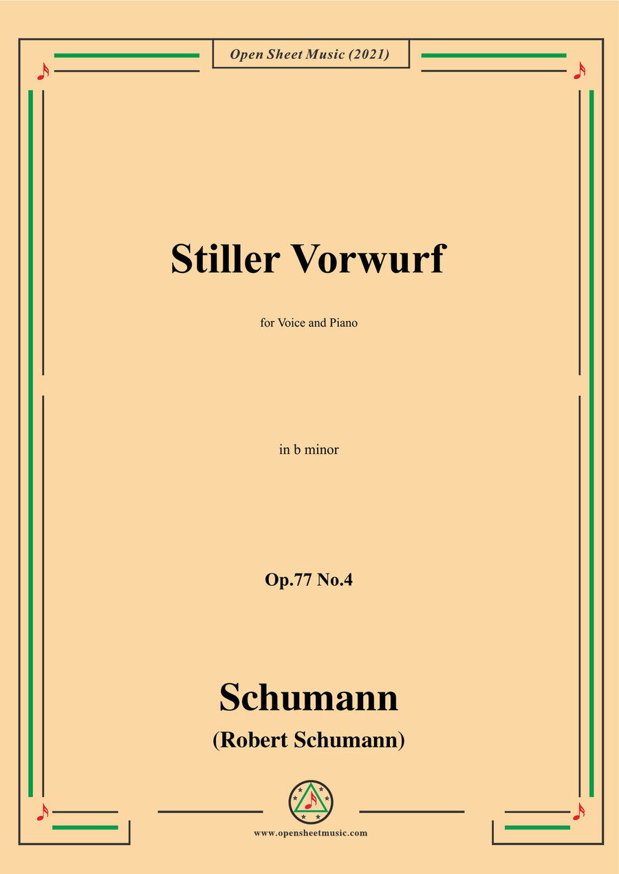 Schumann-Stiller Vorwurf,Op.77 No.4,in b minor