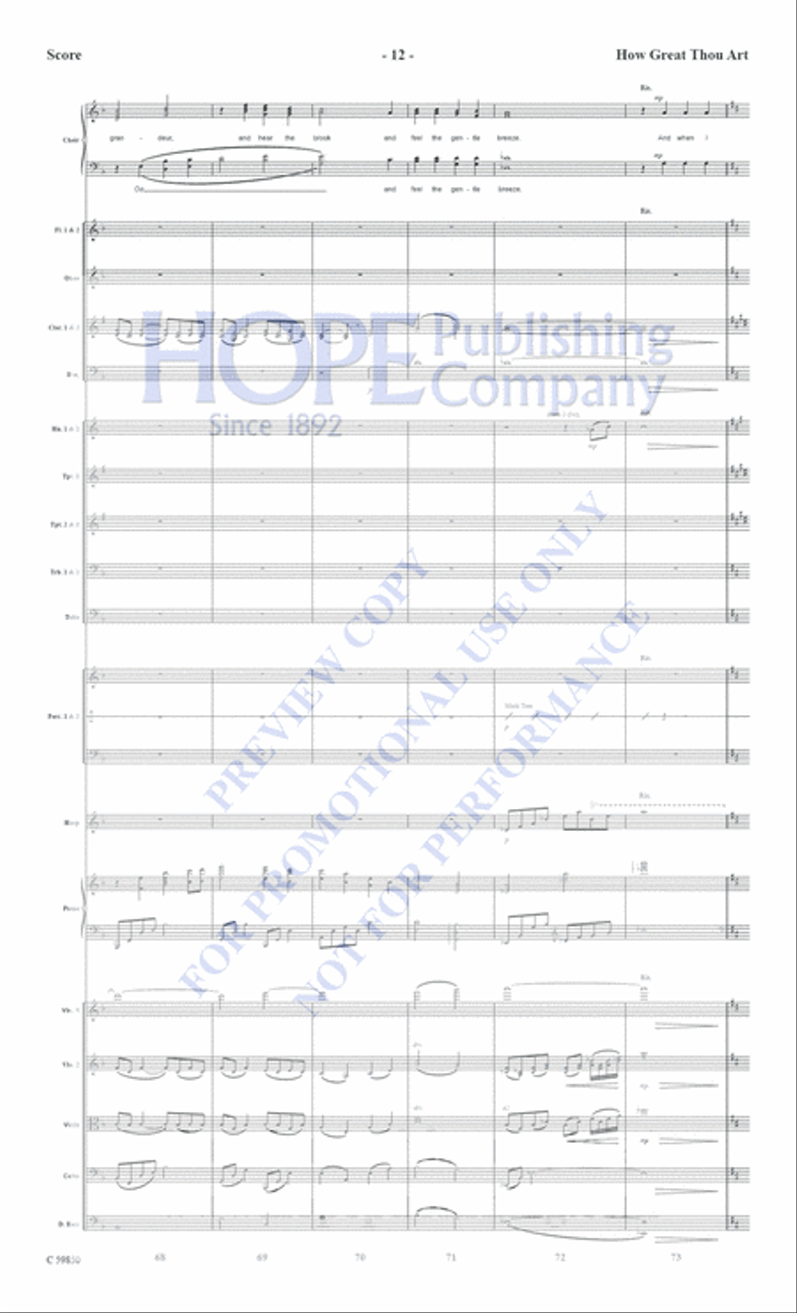 How Great Thou Art Choir scores gallery preview page 13