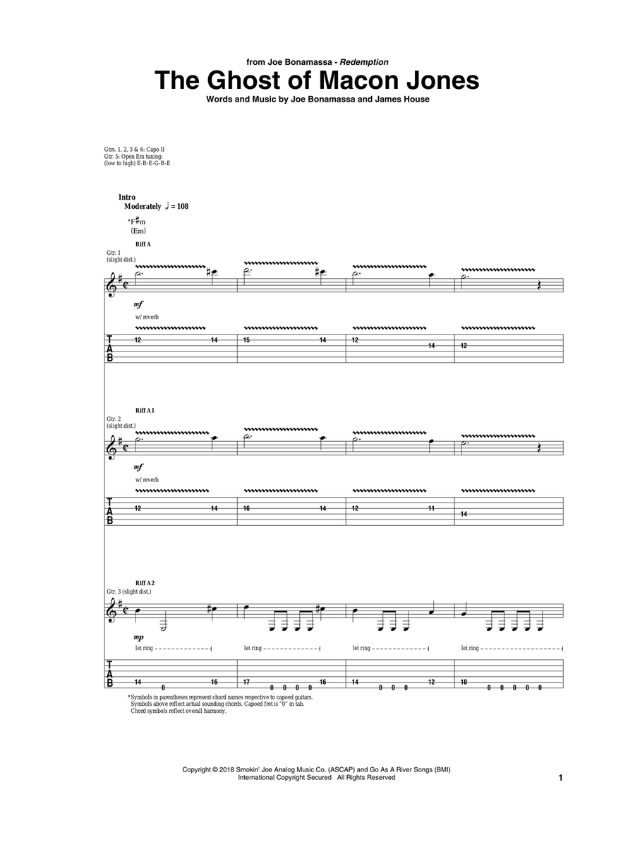 The Ghost Of Macon Jones Acoustic Guitar scores gallery preview page 1