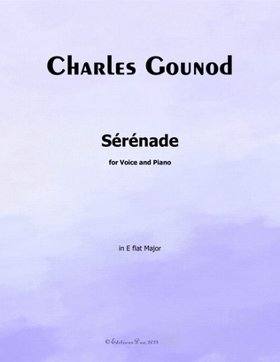 Book cover for Sérénade,by Gounod,in E flat Major