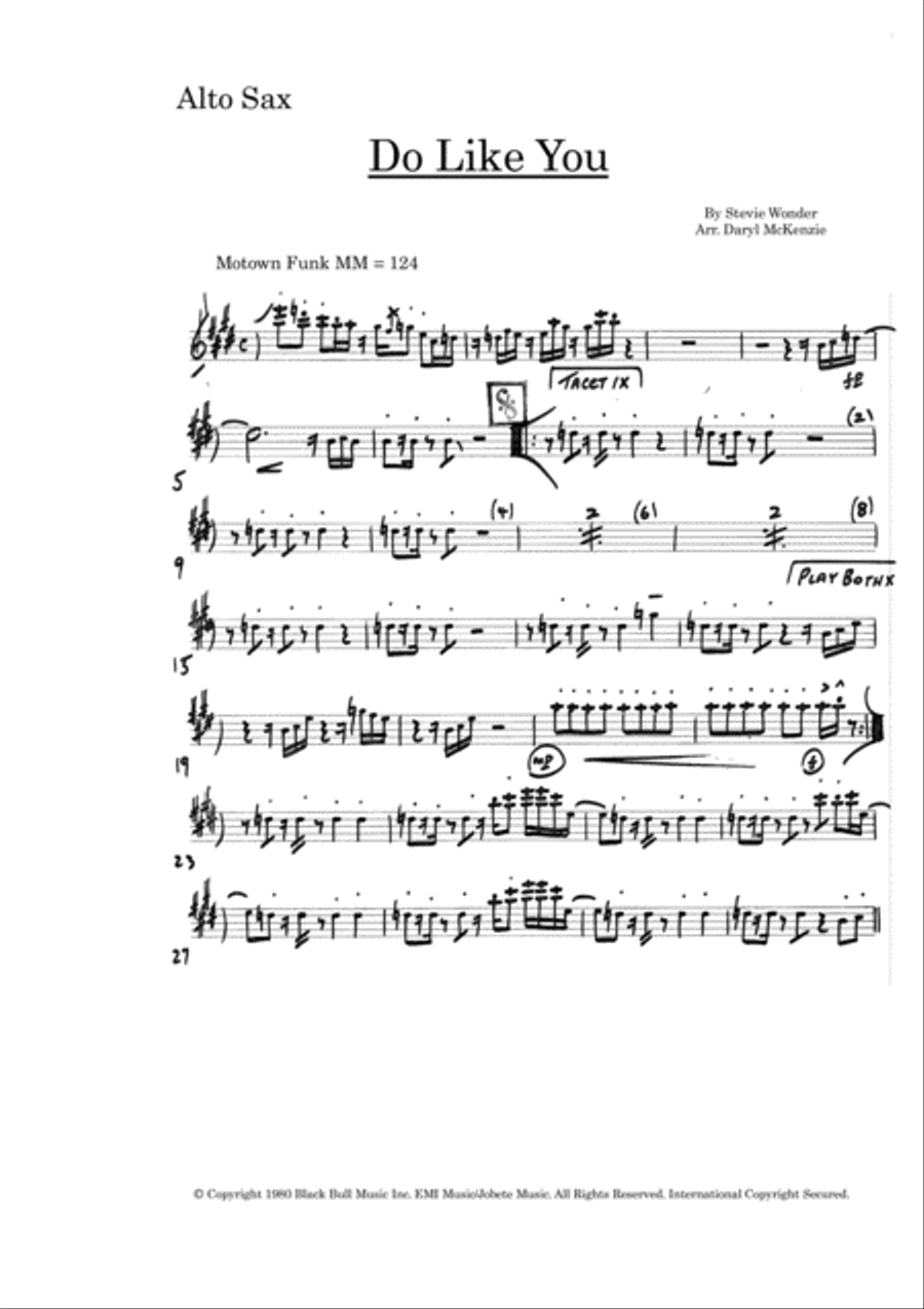 Do Like You Do Like You Tenor Saxophone scores gallery preview page 3
