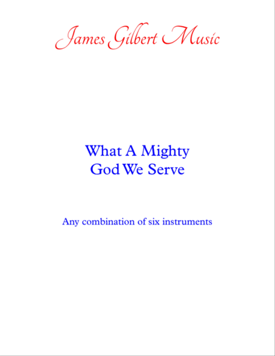 What A Mighty God We Serve Small Ensemble scores gallery preview page 1