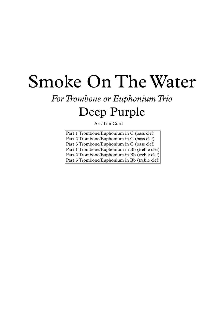 Smoke On The Water Brass Ensemble scores gallery preview page 1