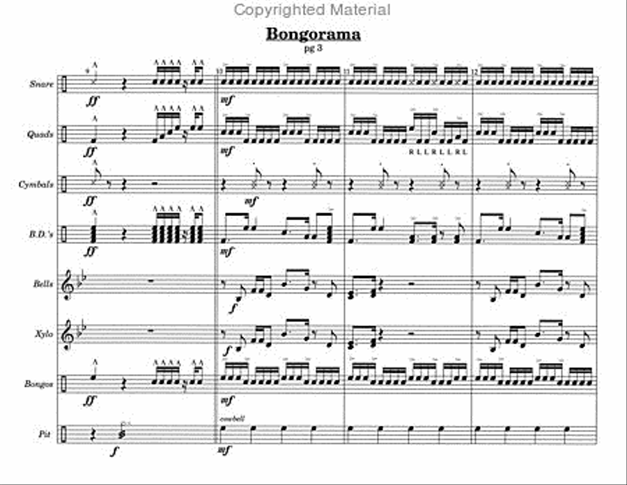 Bongorama Percussion Ensemble scores gallery preview page 5