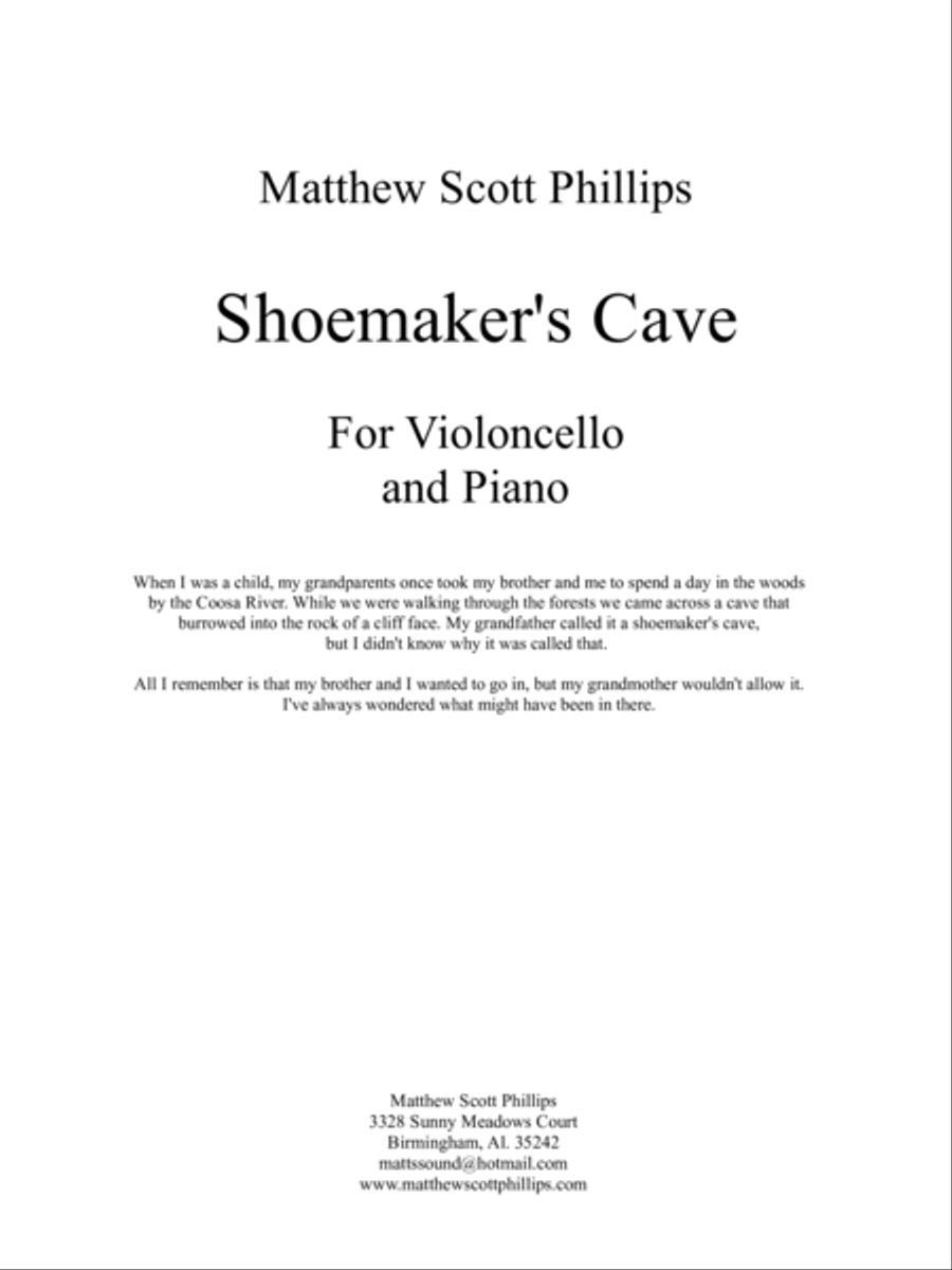 Shoemaker's Cave Piano scores gallery preview page 2