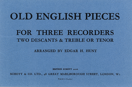 Old English Pieces 3 Recorders