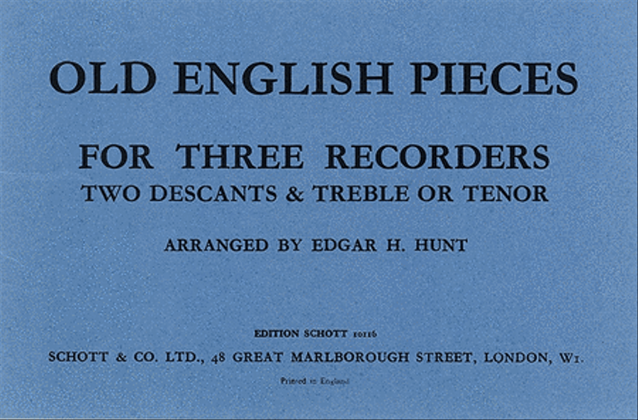 Old English Pieces 3 Recorders