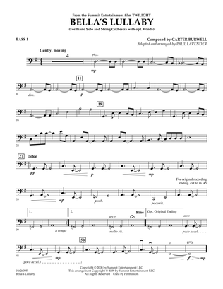 Bella's Lullaby (from "Twilight") - Bass 1