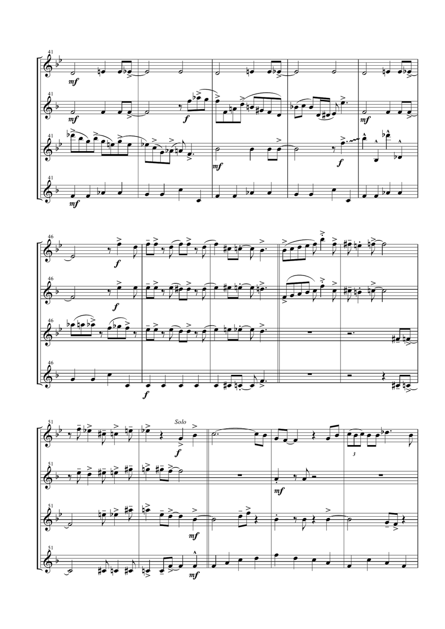 In The Mood Woodwind Quartet scores gallery preview page 6