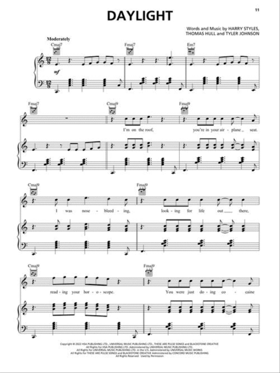 Harry Styles – Harry's House Piano, Vocal, Guitar scores gallery preview page 5